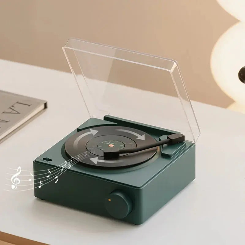 Alarm Clock & Bluetooth Speaker with Spinning Record - My Own Cosmos