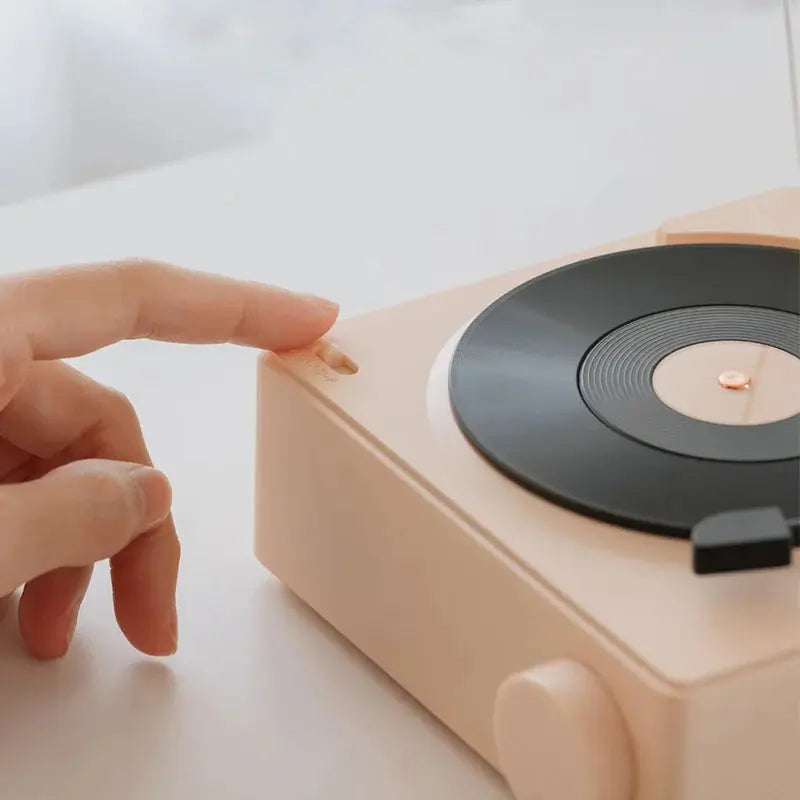 Alarm Clock & Bluetooth Speaker with Spinning Record - My Own Cosmos