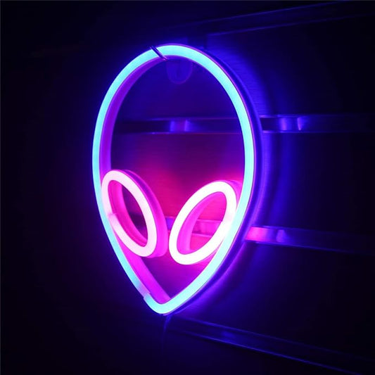 Alien Neon Sign Battery Operated Light for Bedroom or Party Decor - My Own Cosmos