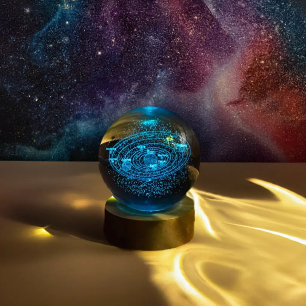 Crystal Galaxy Glowing Planetary Lamp Ball - My Own Cosmos