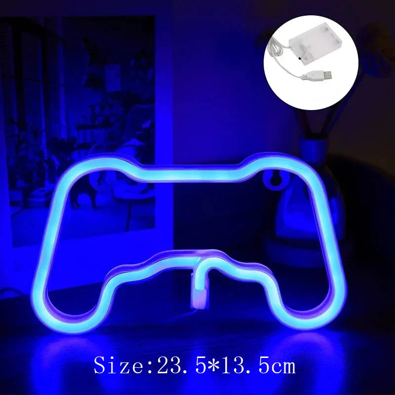 Neon Sign Custom Game Icon Light for Wall Hanging Atmosphere Playstation Lamp LED Colorful Lighting Room Bar Club Player Decor