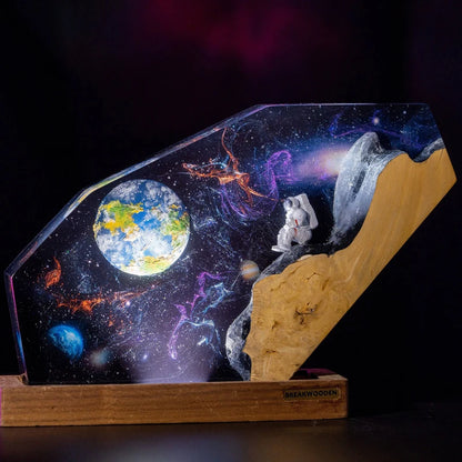Space Explorer Resin Handcrafted LED Lamp - My Own Cosmos