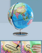 Illuminated 25cm World Globe with LED Light