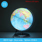 Illuminated 25cm World Globe with LED Light