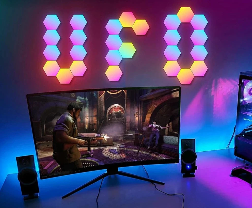 20PCS RGB Smart Hexagonal Wall LED Stickers - My Own Cosmos