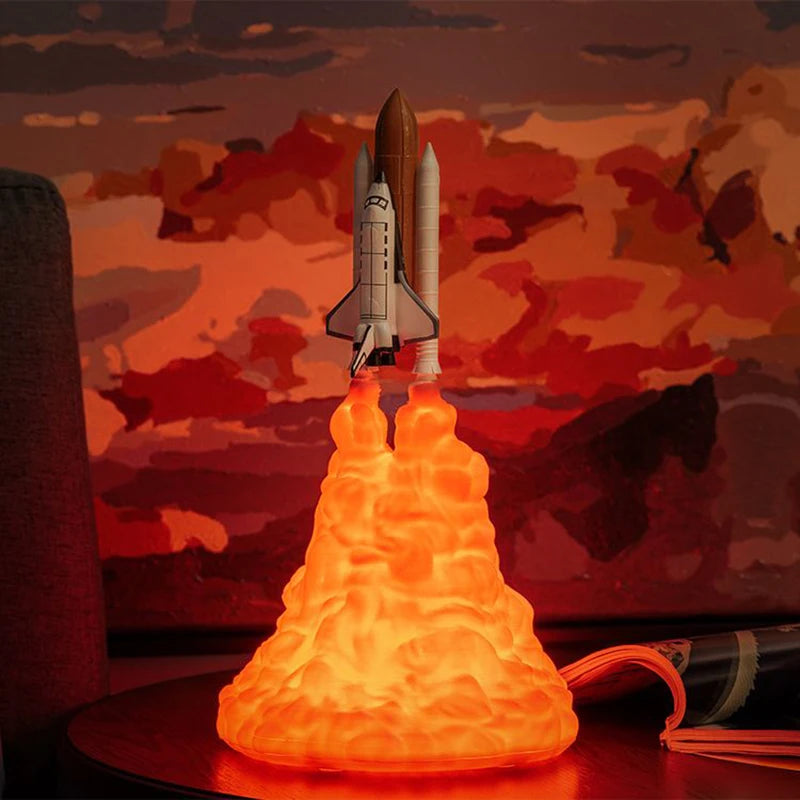 Space Rocket Launch 3D Room Atmosphere LED Lamp - My Own Cosmos