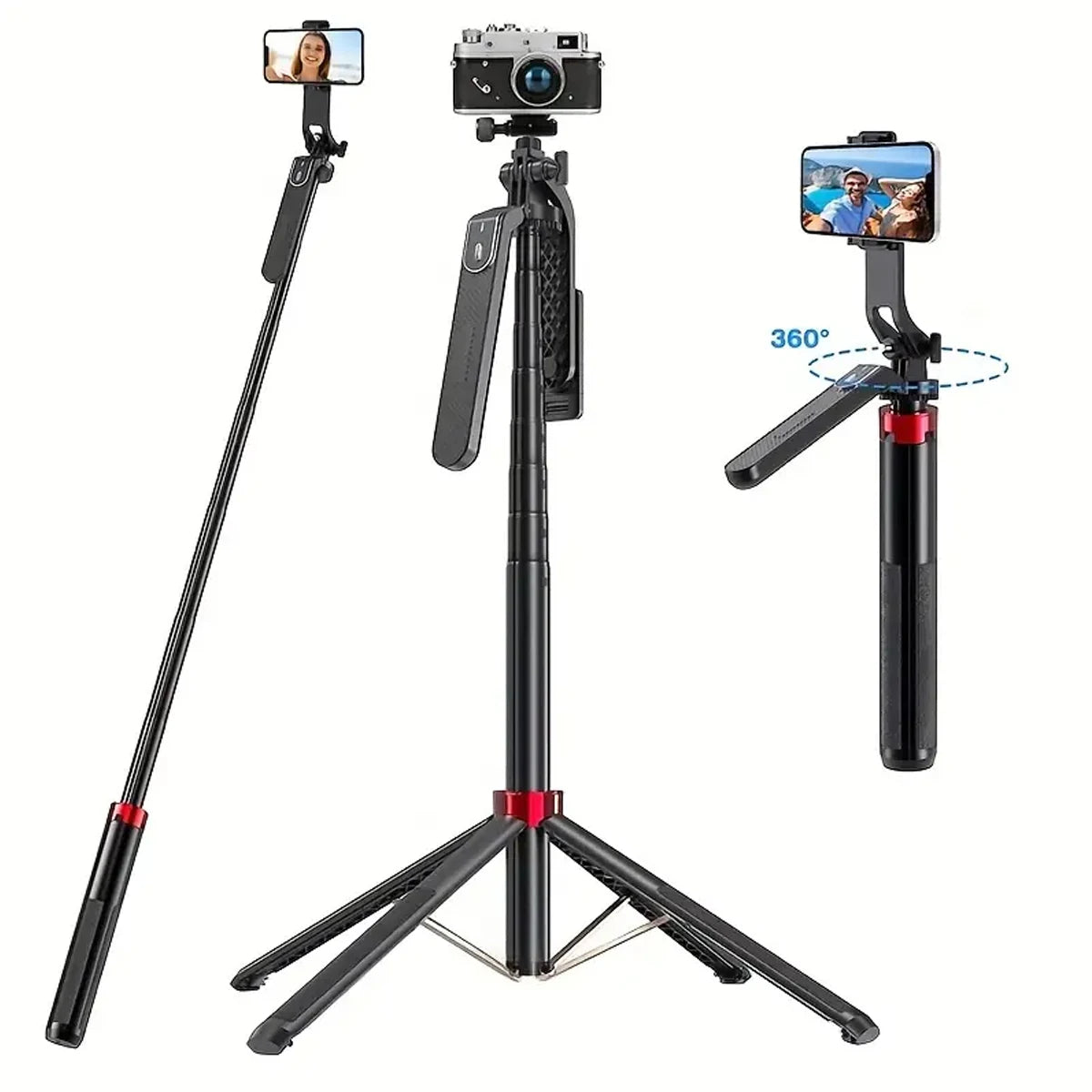 Portable camera tripod with wireless remote control and 360 ° rotation for video recording, video recording, and live streaming My Own Cosmos