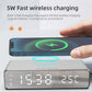 Fast Wireless Charger & LED Alarm Clock with Thermometer