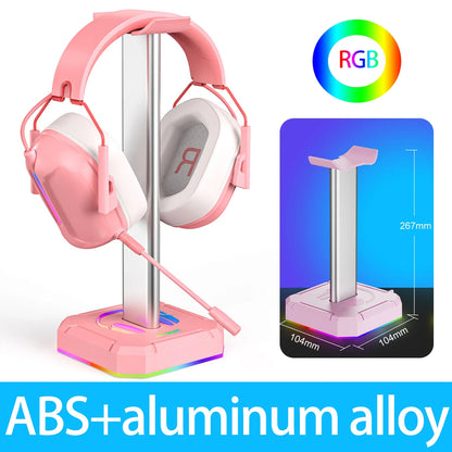 RGB Backlit Aluminum Headphone Stand