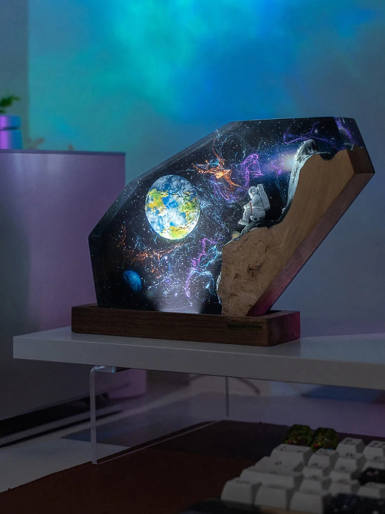 Space Explorer Resin Handcrafted LED Lamp - My Own Cosmos