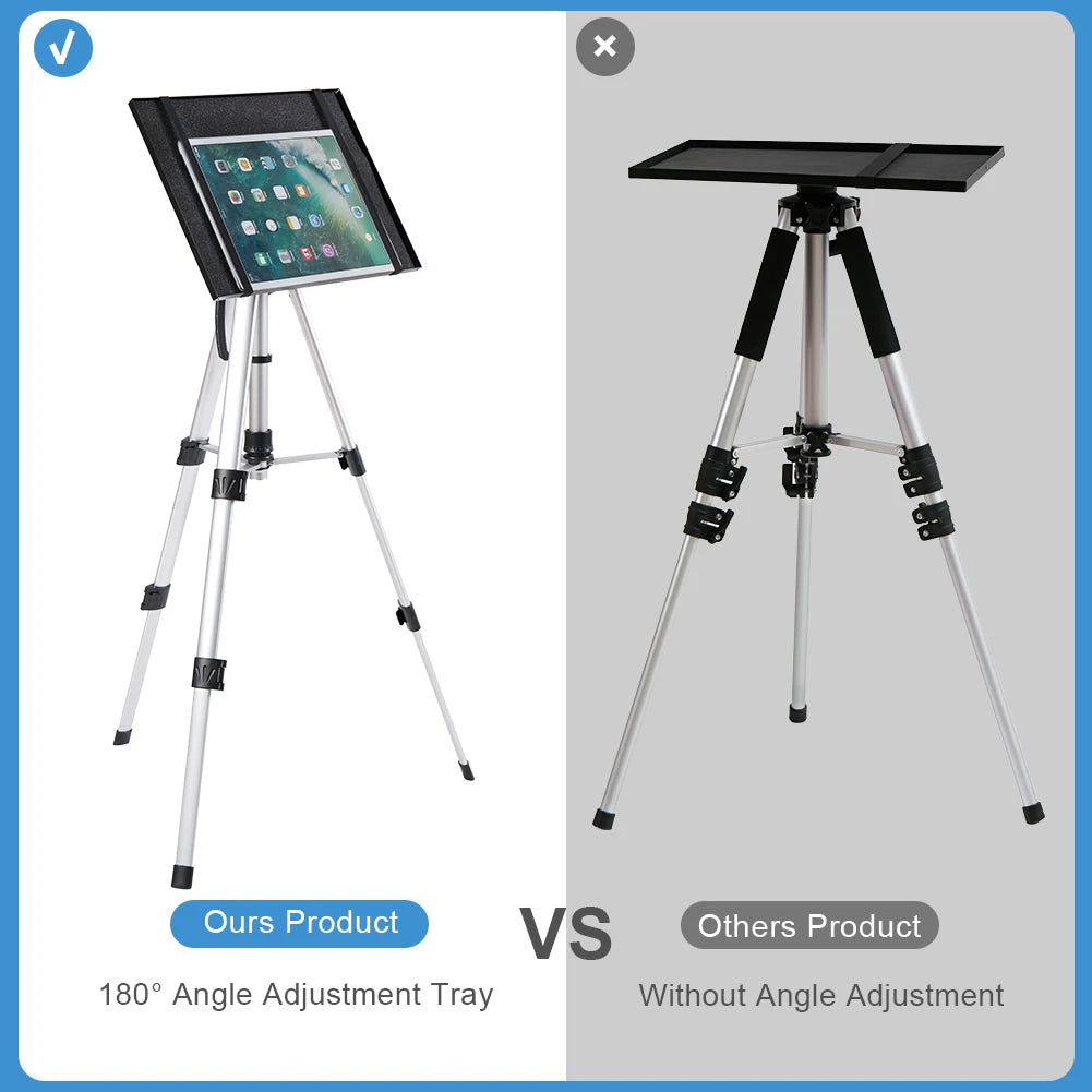 Tripod Projector Stand Foldable Laptop Stand Aluminum Projector Tripod with Plate and Carrying Bag Height Adjustable My Own Cosmos