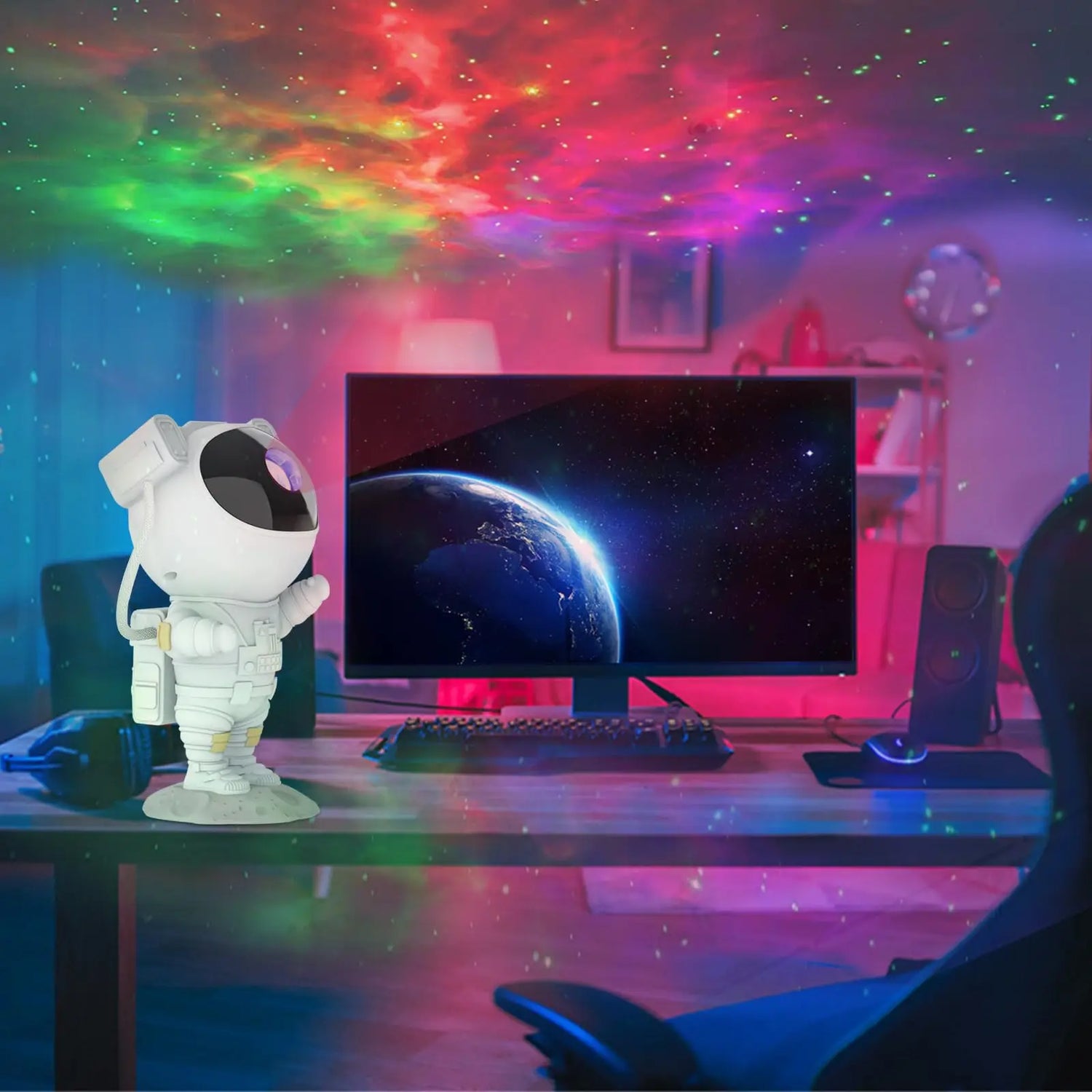 Star Projector Galaxy Night Light - Astronaut Space Projector, Starry Nebula Ceiling LED Lamp with Timer and Remote My Own Cosmos