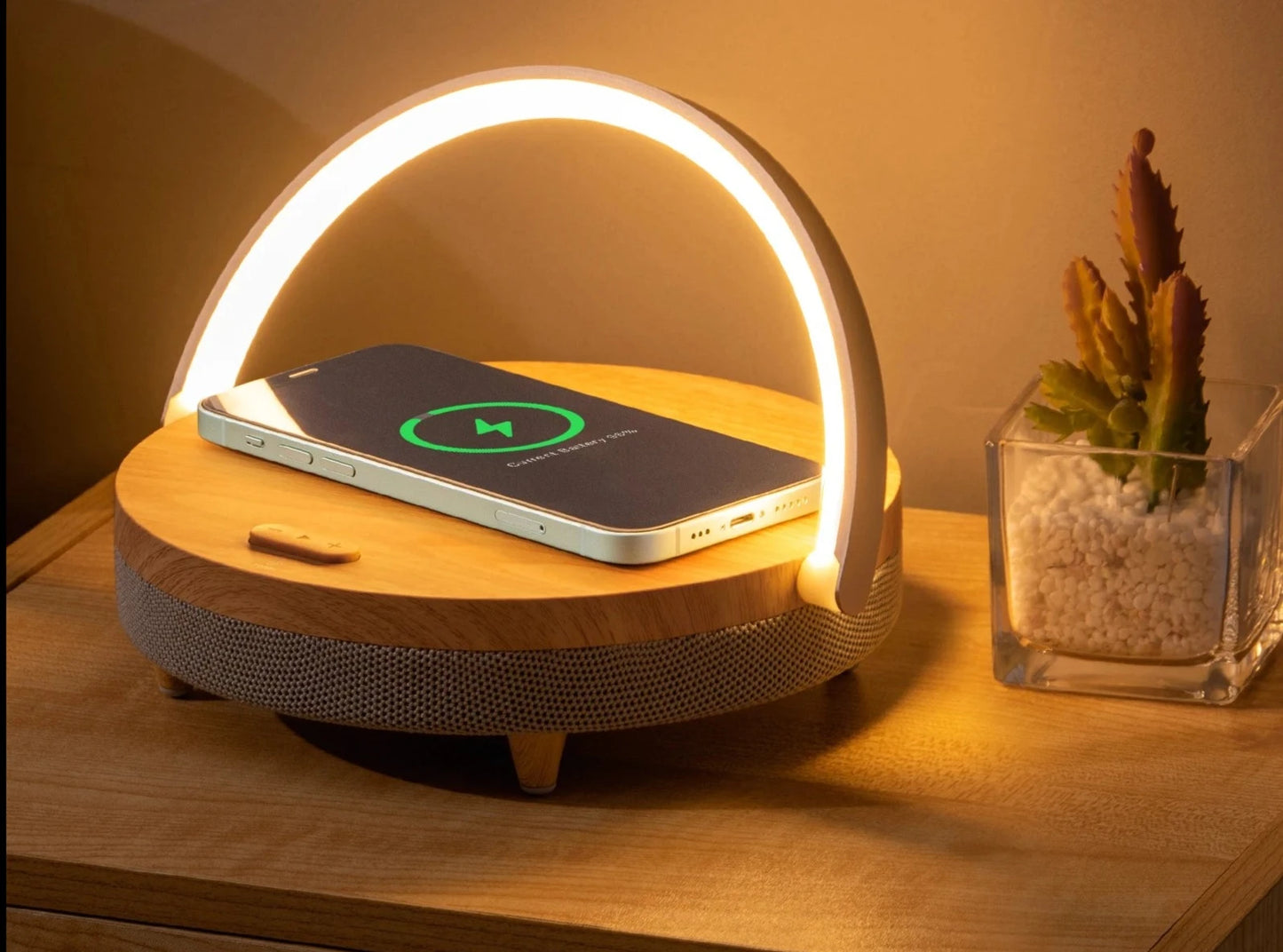 3 in 1 Wireless Phone Charger with  Bluetooth Speaker, Microphone & LED Lamp - My Own Cosmos