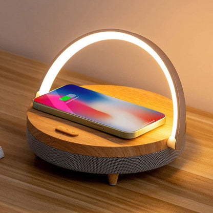 3 in 1 Wireless Phone Charger with  Bluetooth Speaker, Microphone & LED Lamp - My Own Cosmos