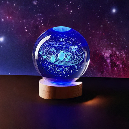 Crystal Galaxy Glowing Planetary Lamp Ball
