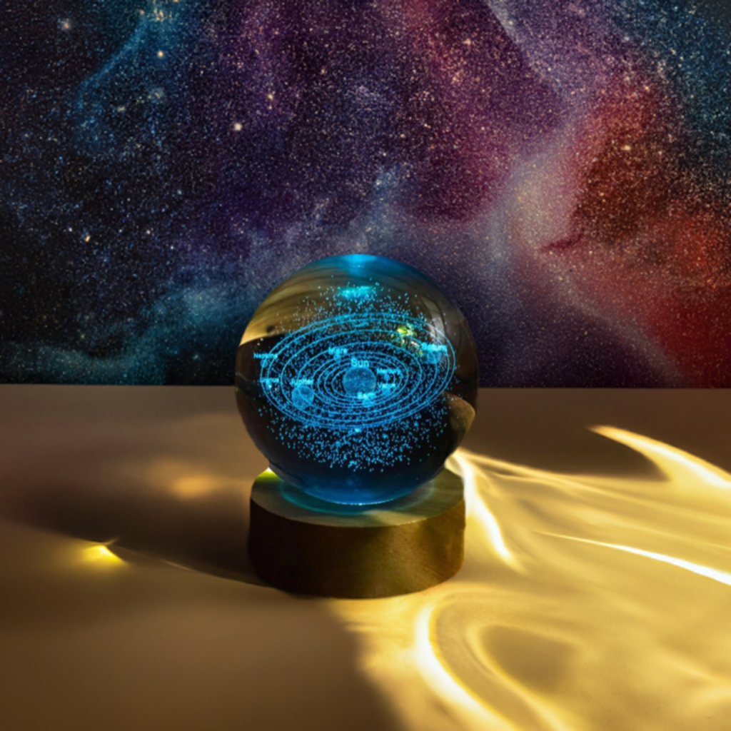 Crystal Galaxy Glowing Planetary Lamp Ball